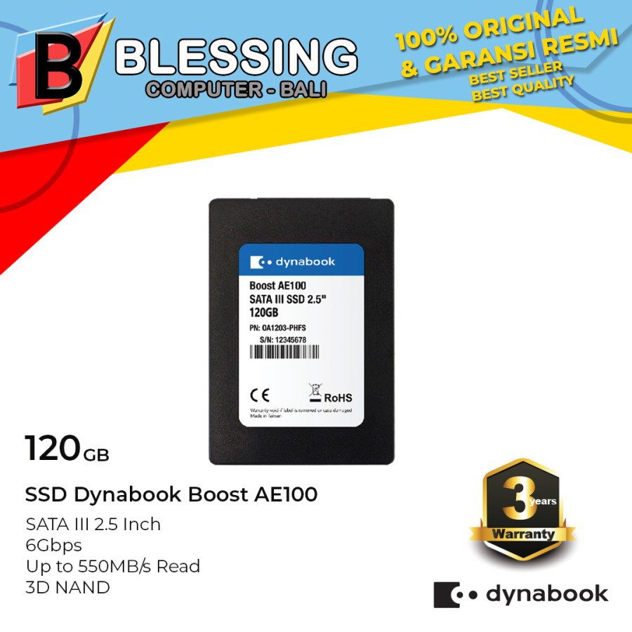 Bộ Vi Mạch Điện Tử Ssd 120gb Dynabook Boost Ae100 Sata Iii 2.5 Inch 6gbps (Oa1203-Phds)