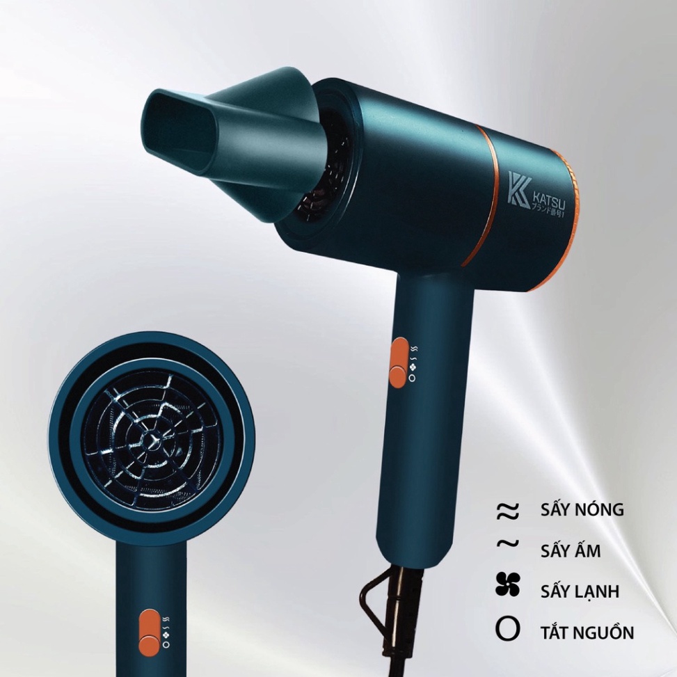 Máy sấy tóc Katsu  công suất 2200W 3 chế độ giúp tóc không bị khô và xơ rối