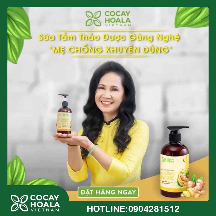 sữa tắm Tinh Dầu Gừng Cocayhoala 300ml, sữa tắm Thảo Dược chăm sóc da,giúp phục hồi da hư tổn, liền xẹo, xóa mờ vết thâm