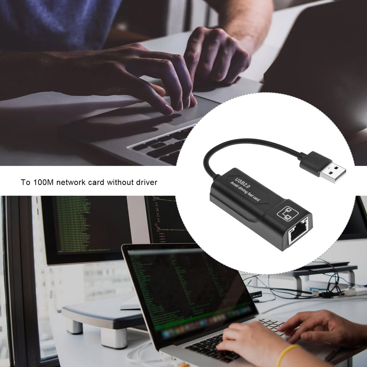 Usb Ethernet Adapter Usb 2.0 Network Card To Rj45 Lan For Win7 / Win8 / Win10 | BigBuy360 - bigbuy360.vn