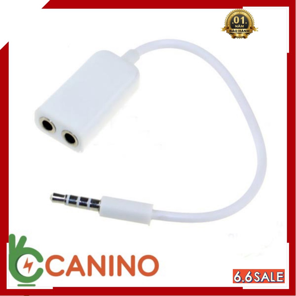 Cáp chia 2 cổng tai nghe 3.5mm