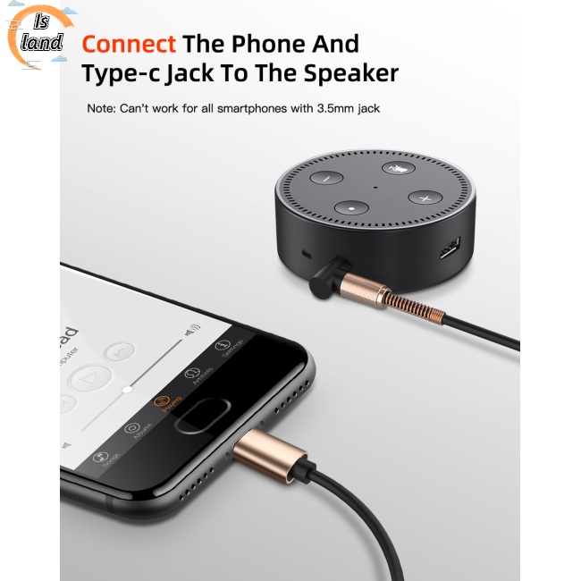 Dây Cáp Âm Thanh USB Type C Với Giắc Cắm 3.5mm Chuyên Dụng Dành Cho Huawei Xiaomi Samsung