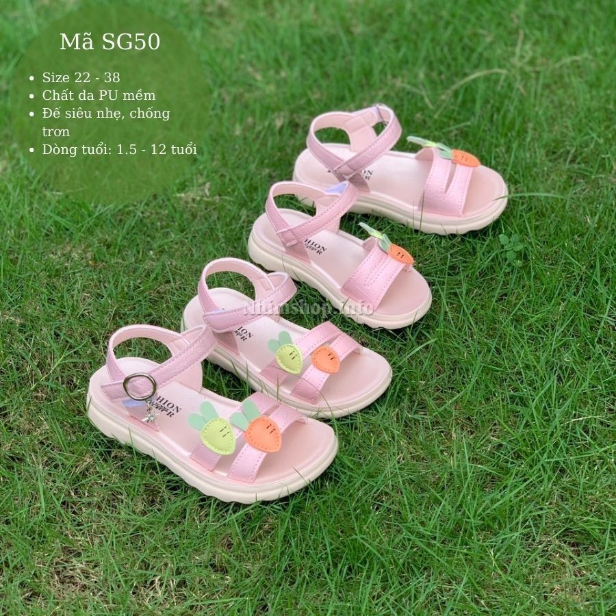 Dép sandal quai hậu thời trang bé gái LIMIBABY cho bé 1,2,3,4,5,6,7,8,9,10,11,12 tuổi đi học đi chơi SG50