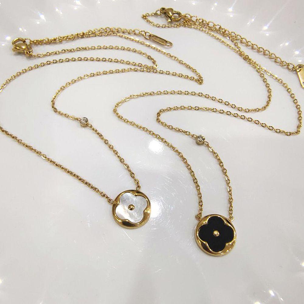 Vòng Cổ Choker Họa Tiết Cỏ Ba Lá Và Vỏ Sò Cá Tính Hợp Thời Trang Cho Nữ
