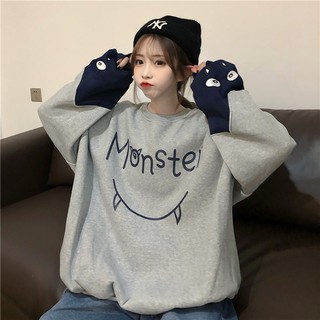 Áo sweater ulzzang - áo nỉ thu đông unisex - sweater nỉ monster