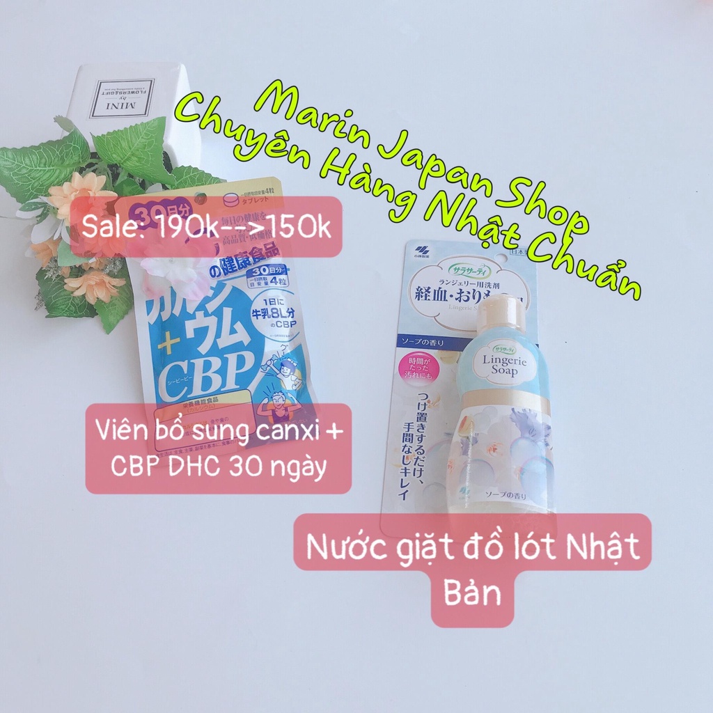 Nước giặt đồ lót Lingerie soap 120ml và Canxi 30 ngày