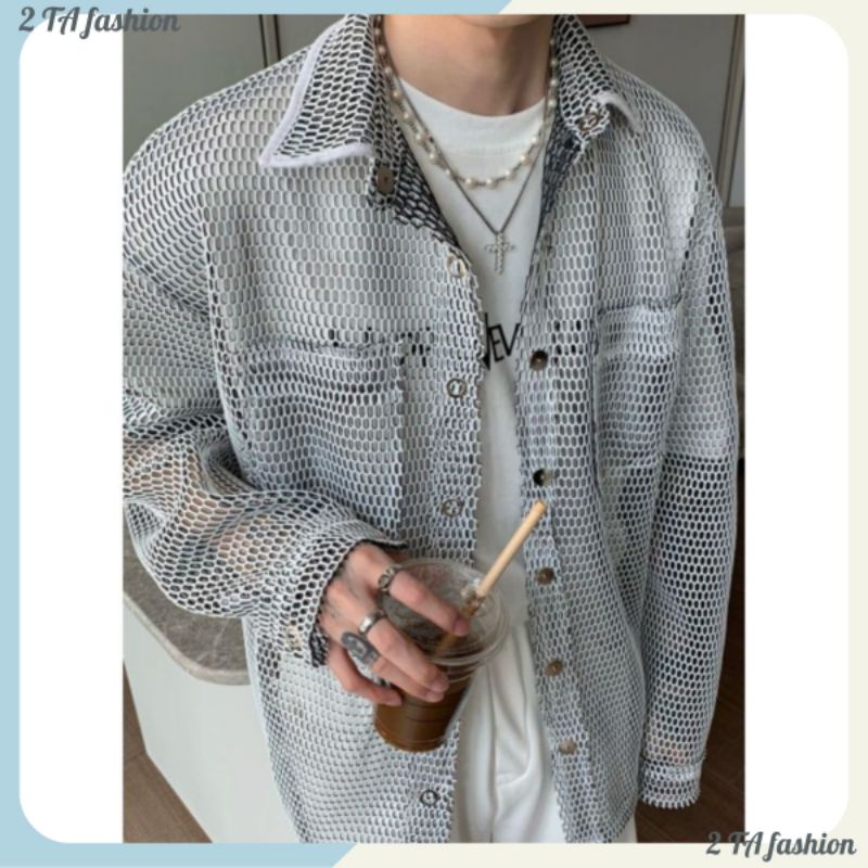 (order 7-15 ngày) Áo khoác nam nữ unisex lưới độc lạ thoáng khí phong cách hàn quốc mẫu mới