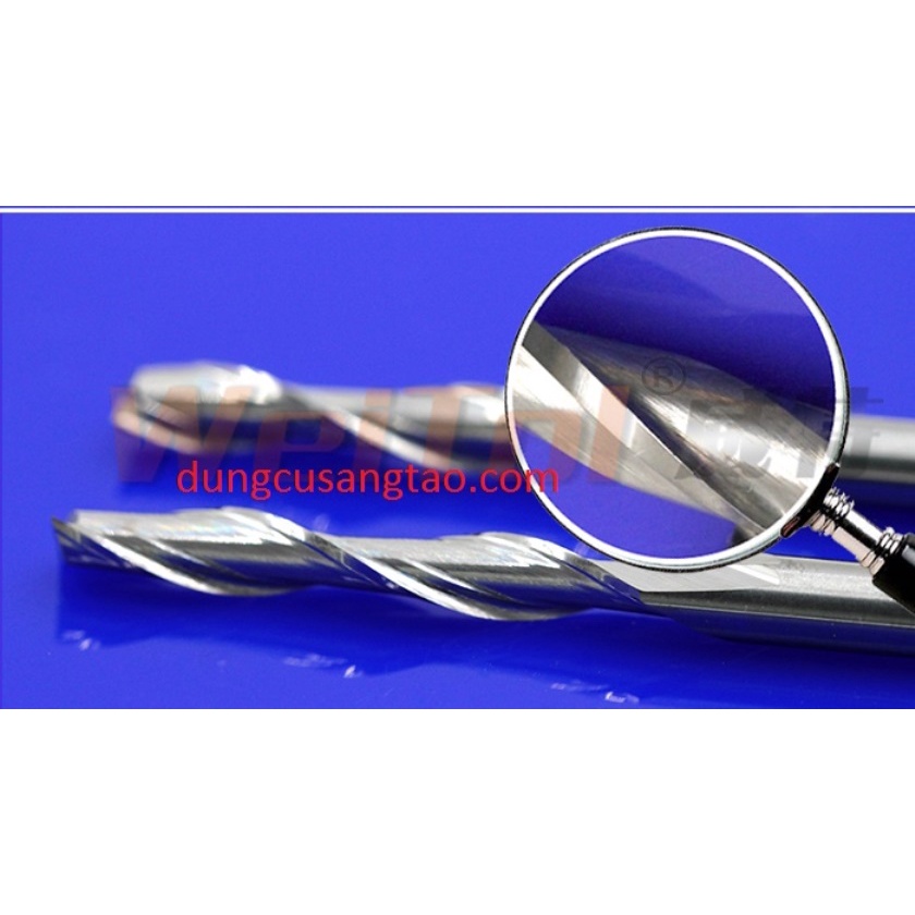 Dao 2 me xoắn phay cắt gỗ, nhựa / Dao cạnh kép cốt 3.17mm Weitol dài cắt 4mm-42mm