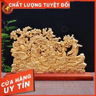 Tượng Bát Tiên Quá Hải - Tượng Gỗ Hoàng Dương dài 31cm