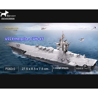 Mô hình thép 3D tự ráp tàu chiến Uss Enterprise CVN65