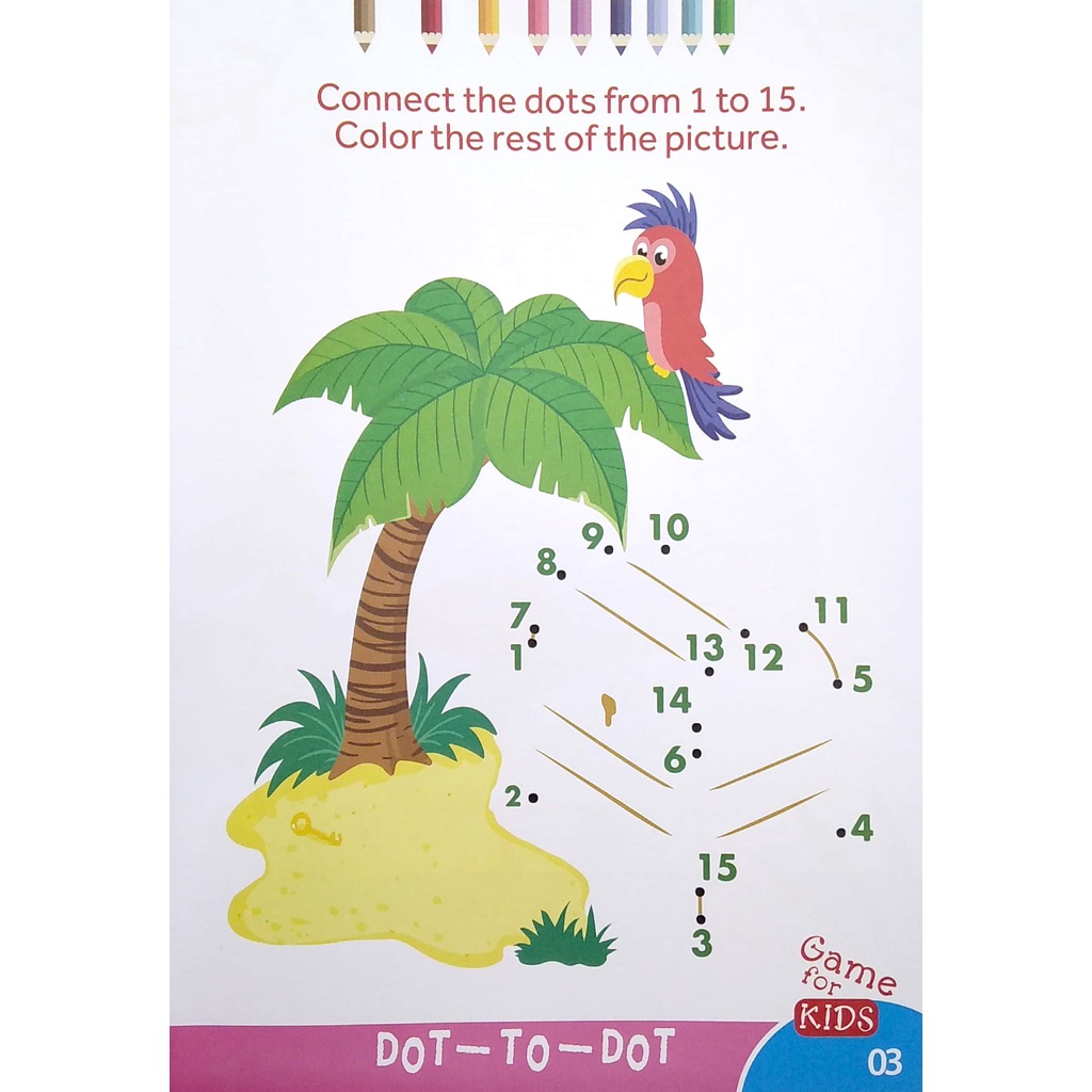 Sách Dot To Dot Color - The Rest Of The Picture - Nối Số Và Tô Màu 1