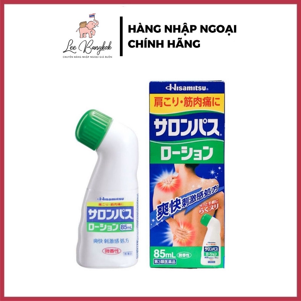 Dầu Lăn Xoa Bóp Salonpas Hisamitsu - Chai Lăn Salonpas Giảm Đau Xương Khớp Nội Địa Nhật 85ml