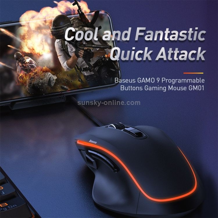 Chuột Gaming 9 phím Baseus GMGM01-Hàng Chính Hãng