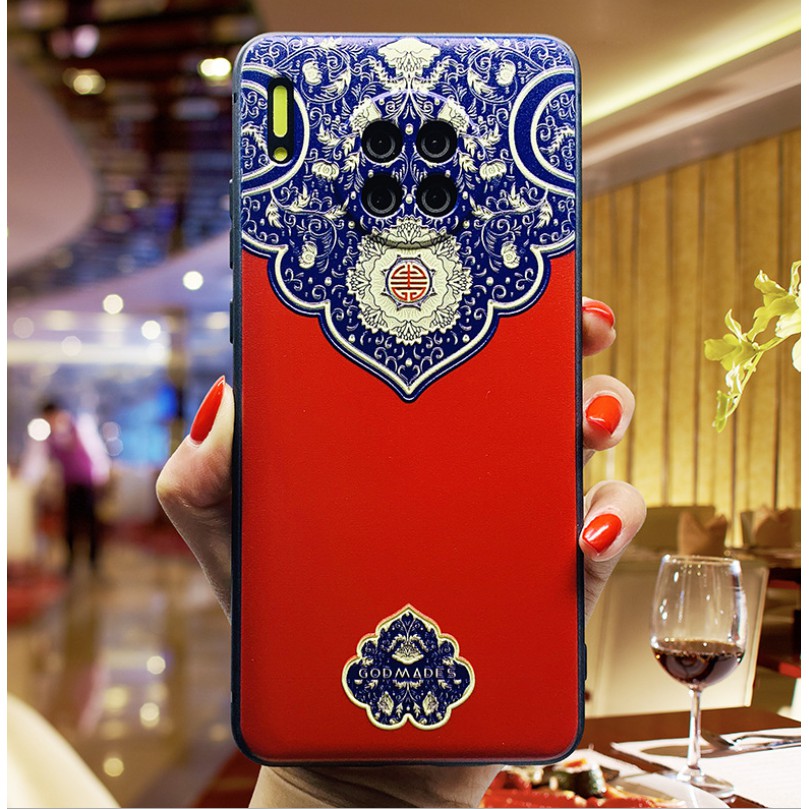 Ốp lưng điện thoại di động Huawei p20 p30 mate20 in hình phong cách Trung Quốc