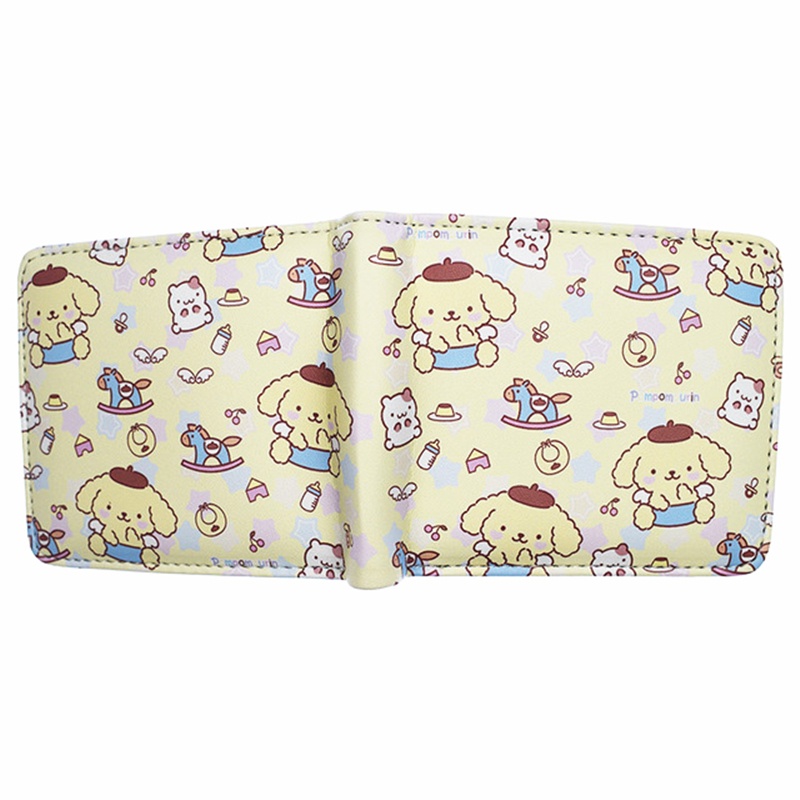 Ví Da PU Mini Dáng Ngắn In Hoạt Hình Dễ Thương Kèm Ngăn Đựng Tiền Xu Tiện Dụng