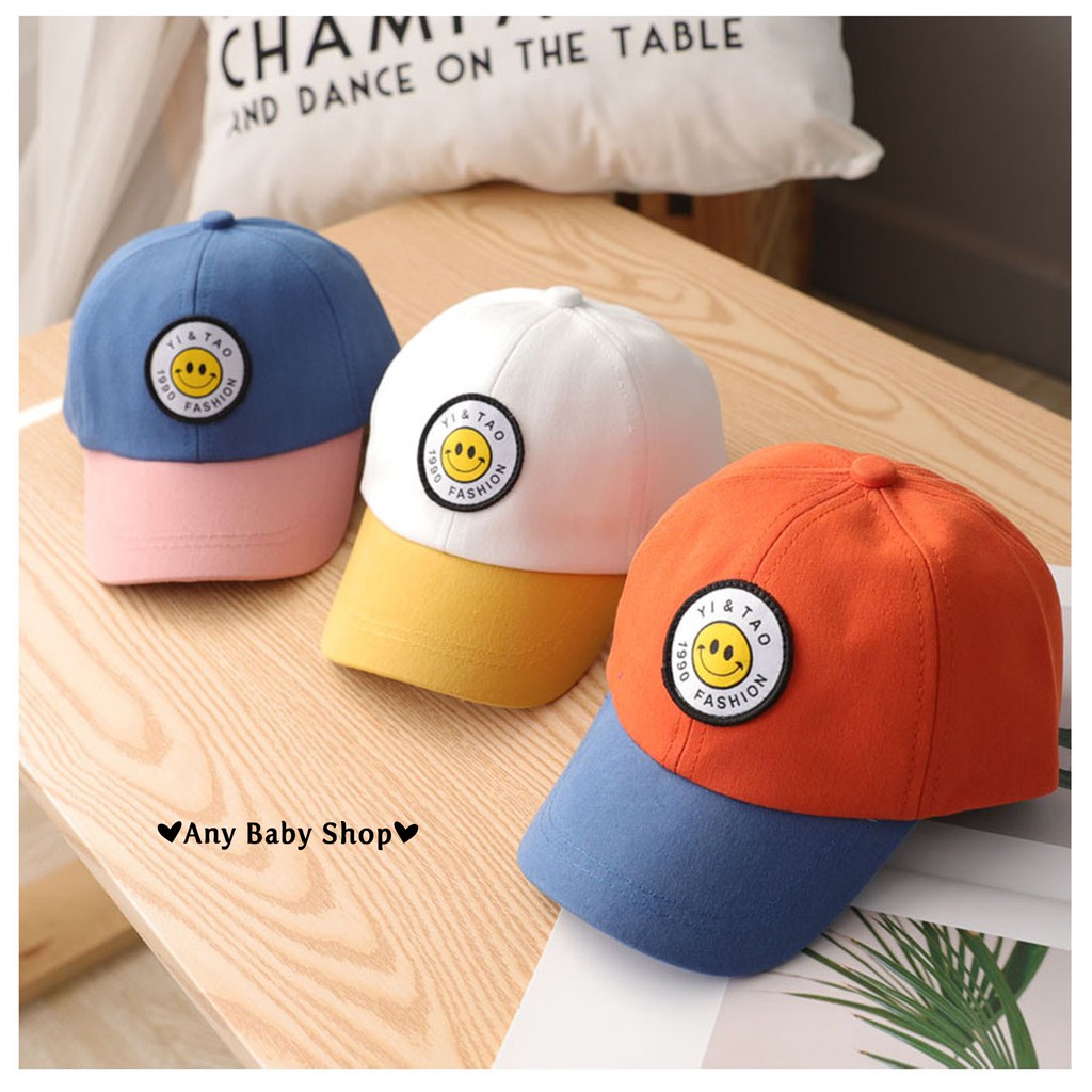 Mũ nón in chữ và mặt cười cute cho bé trai bé gái nhiều màu dễ thương-hàng có sẵn ❣❣