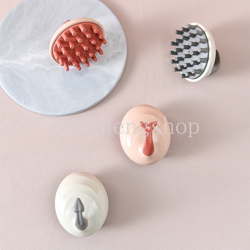 Silicone shampoo brush shower bath lược massage da đầu đầu massager bàn chải làm sạch tóc với xử lý cung cấp phòng tắm