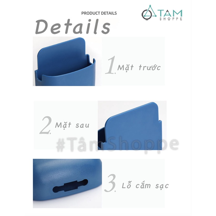Giá để bàn chải remote dán tường bằng nhựa ĐGD-04 TAN