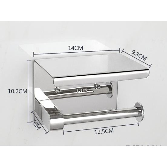 Giá inox giữ cuộn giấy vệ sinh kèm keo Đức