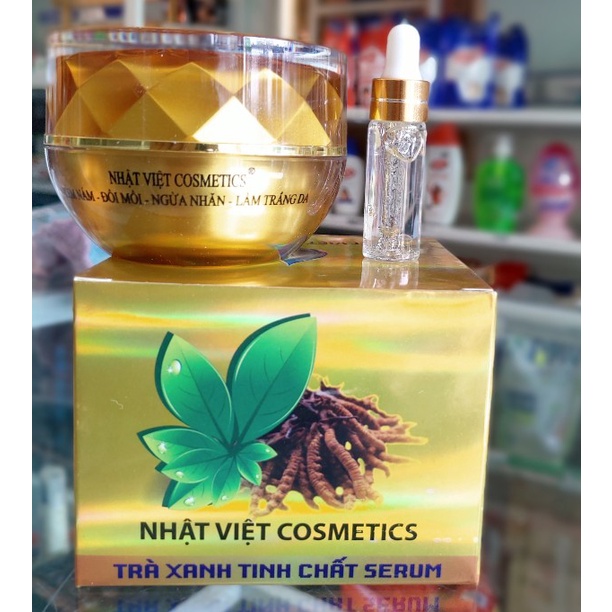 Kem nám - Đồi mồi - Ngừa nhăn - Làm trắng da - Nhật Việt Trà xanh 20g