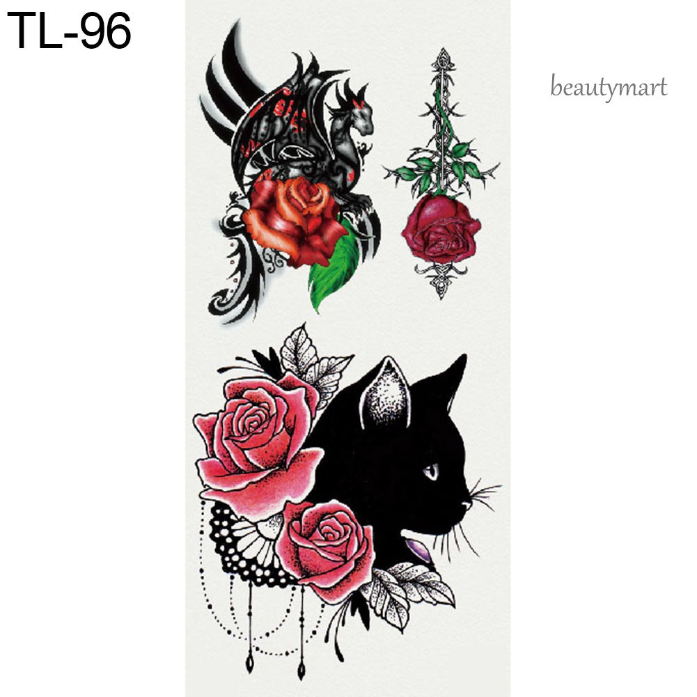 [Hàng mới về] Hình xăm tạm thời chống nước họa tiết hình con rắn màu chó cú