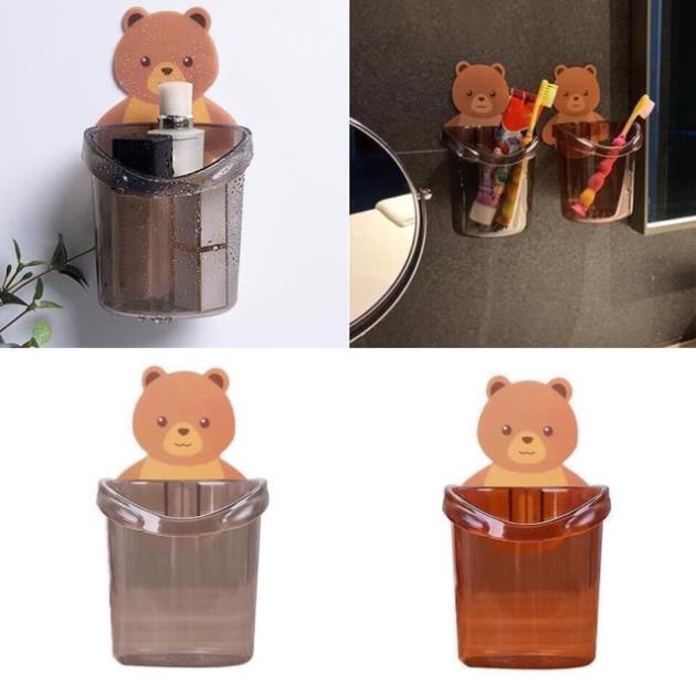Cốc Gấu Dán Tường Đa Năng Tiện Lợi