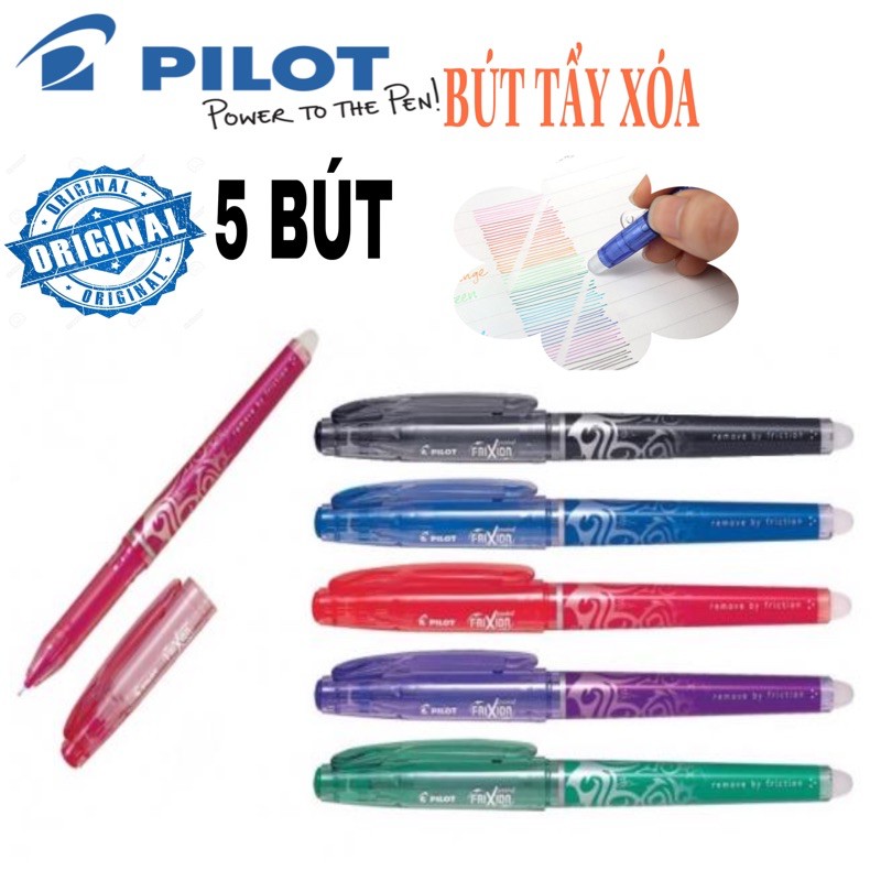 😱RẺ VÔ ĐỊCH: COMBO 5️⃣ BÚT BI TẨY XÓA ĐƯỢC PILOT FRIXION POINT JAPAN 🇯🇵