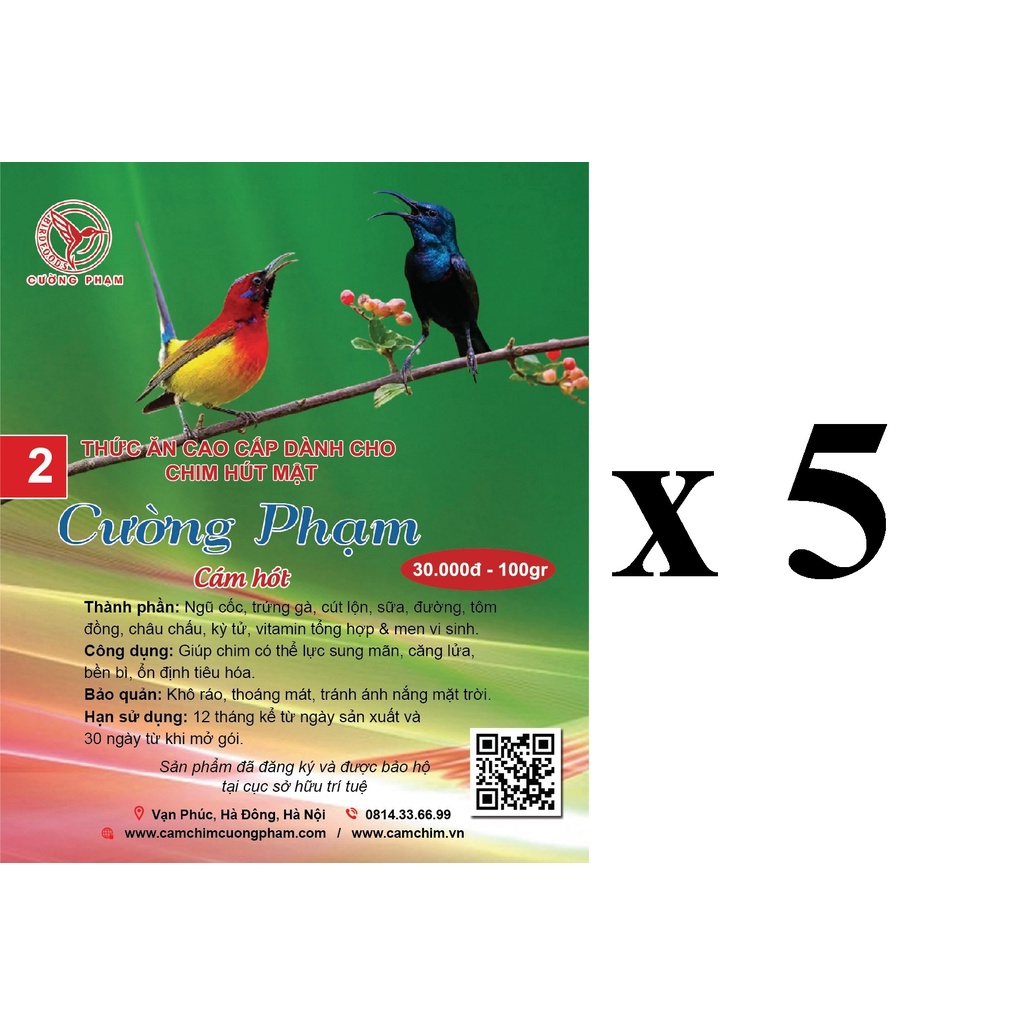 5 Gói Cám Hút Mật Cường Phạm Số 2 - Cám Hót