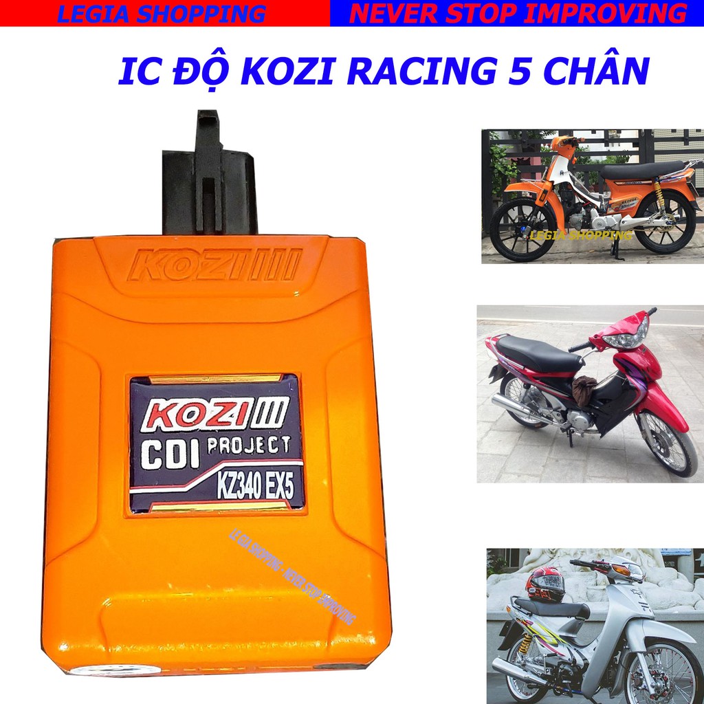 IC ĐỘ KOZI RACING 5 CHÂN GẮN HONDA DREAM / WAVE / FUTURE 1 / ELEGANT