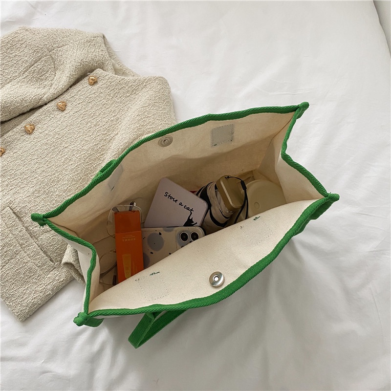 Túi Xách Canvas Sức Chứa Lớn In Họa Tiết Thời Trang Mùa Hè Mới Cho Nữ