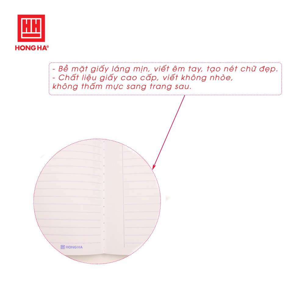 Sổ bìa bồi 300 trang A4 Lesson Hồng Hà 4604 / Sổ kẻ ngang có lề