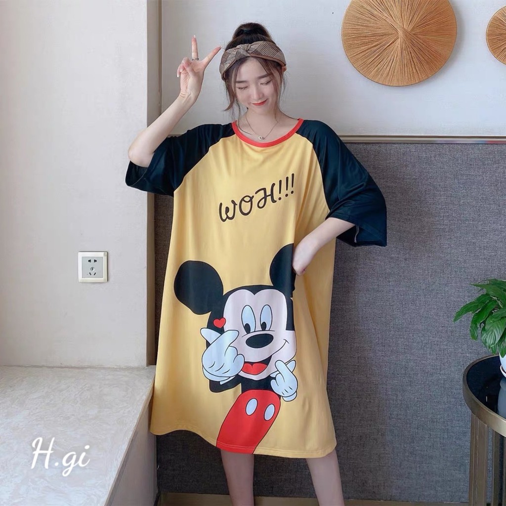 Váy Ngủ Cotton Giấy Họa Tiết Hoạt Hình Đáng Yêu_ Hottrend 2021 | BigBuy360 - bigbuy360.vn