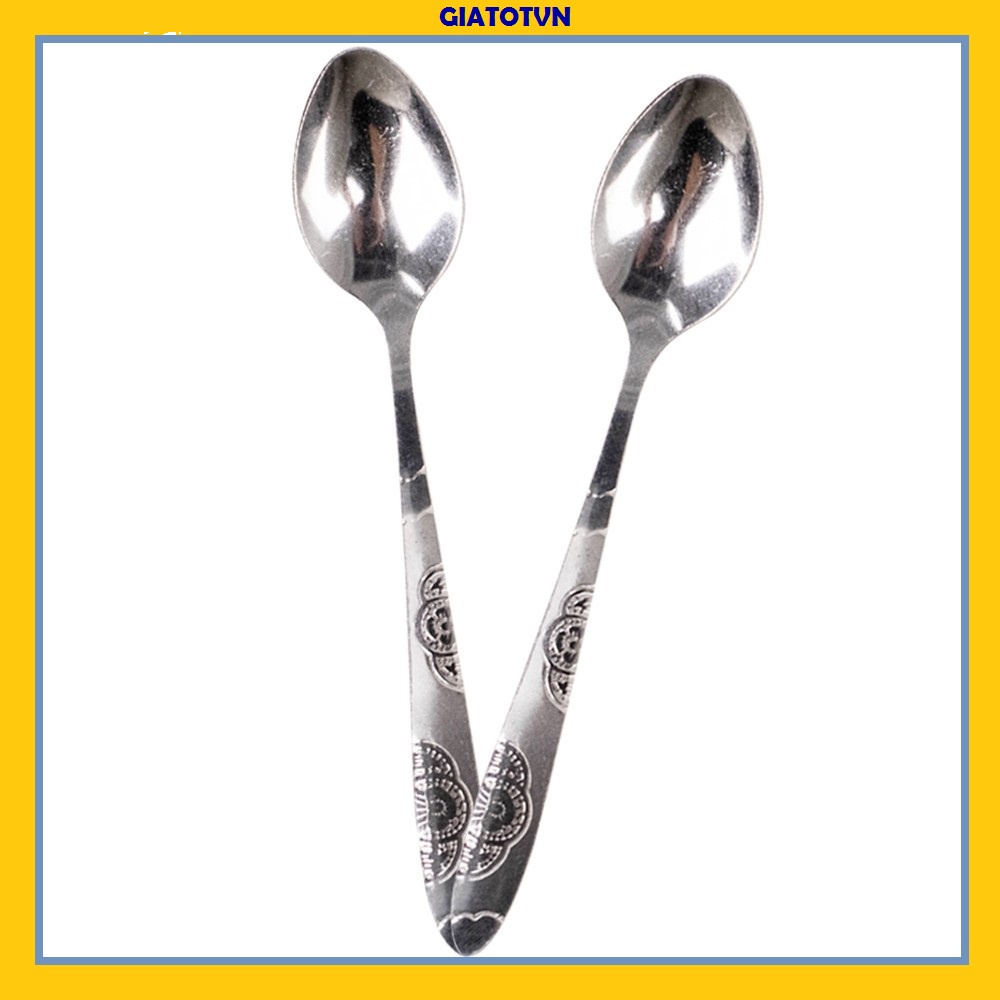 MUỖNG CÀ PHÊ INOX, THÌA Cà phê inox THÌA INOX CAFE THIẾT KẾ HOA CÚC HÀNG DÀY ĐẸP