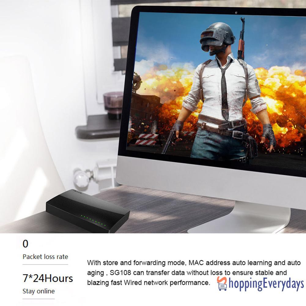 SV Bộ Chia 8 Cổng Mạng Lan Tenda Sg108 1000m | BigBuy360 - bigbuy360.vn