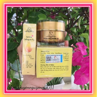 Combo Face + Serum Collagen dưỡng trắng ngừa mụn, thâm, nám