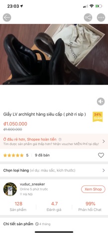 Giầy lv archlight siêu cấp ( full box + free ship )