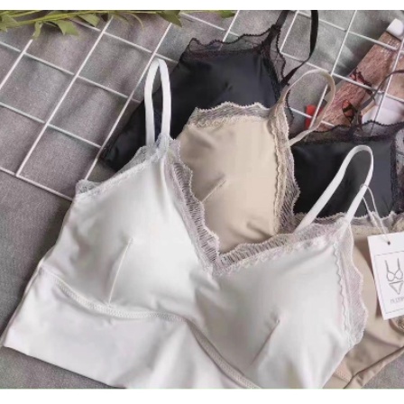Mẫu mới*Áo Bra 2 Dây Su Viền Ren Cao Cấp