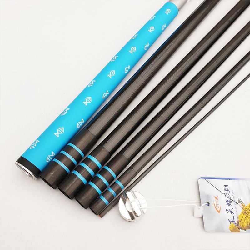 Cần câu đơn đài Bạch Kinh Thiên 8H chính hãng bản cam và xanh đủ size