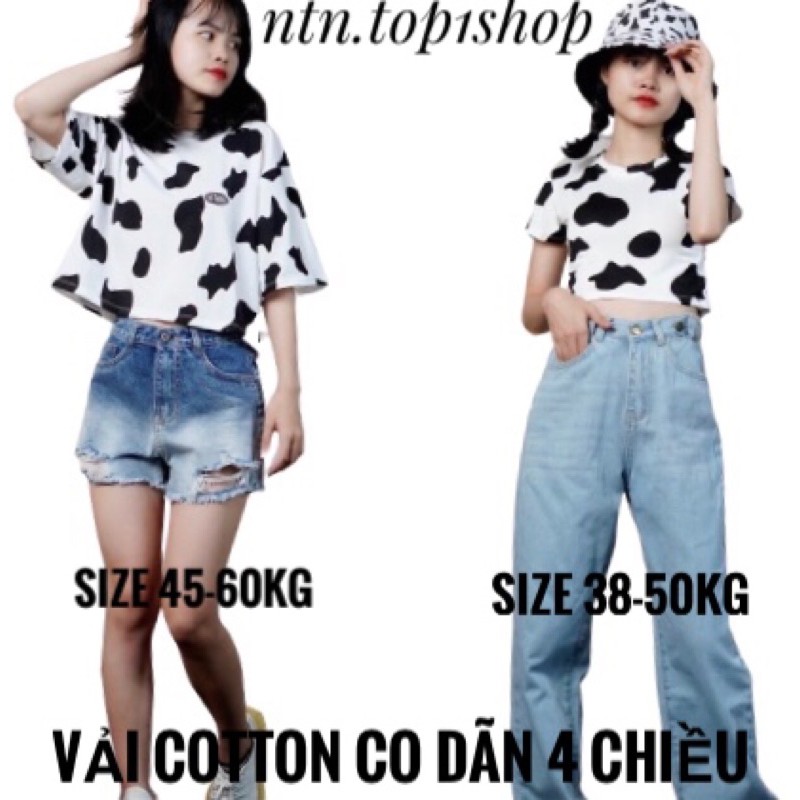 Áo bò Croptop tay ngắn 2 dạng (al).