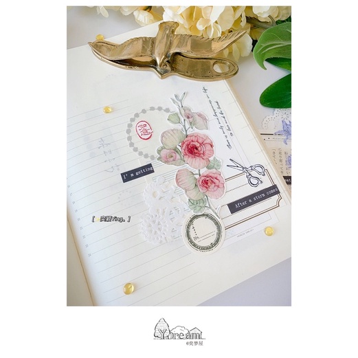 Cuộn washi “In Blossom” siêu xinh trang trí journal phong cách vintage