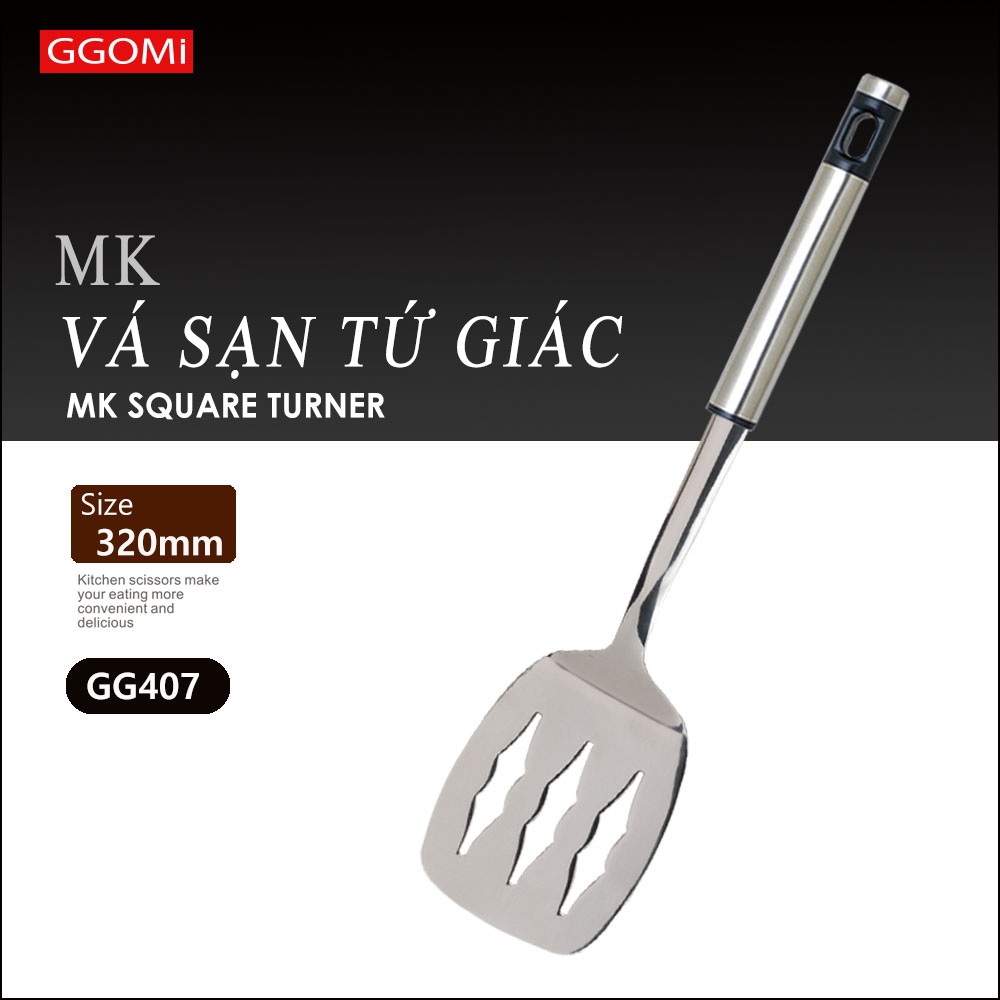 Vá sạn đảo lật chiên xào thực phẩm nhà bếp bằng thép không gỉ an toàn sức khỏe GGOMi Hàn Quốc