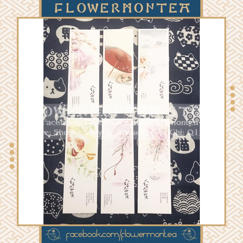 Set 6 Thẻ Đánh Dấu Sách | Bookmark Giấy - Nhân Sinh Nếu Như Lần Đầu Gặp Gỡ