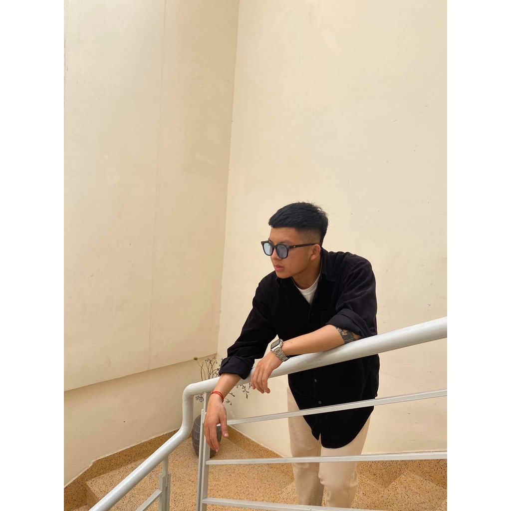 Áo sơ mi nhung tăm 2hand unisex nam nữ