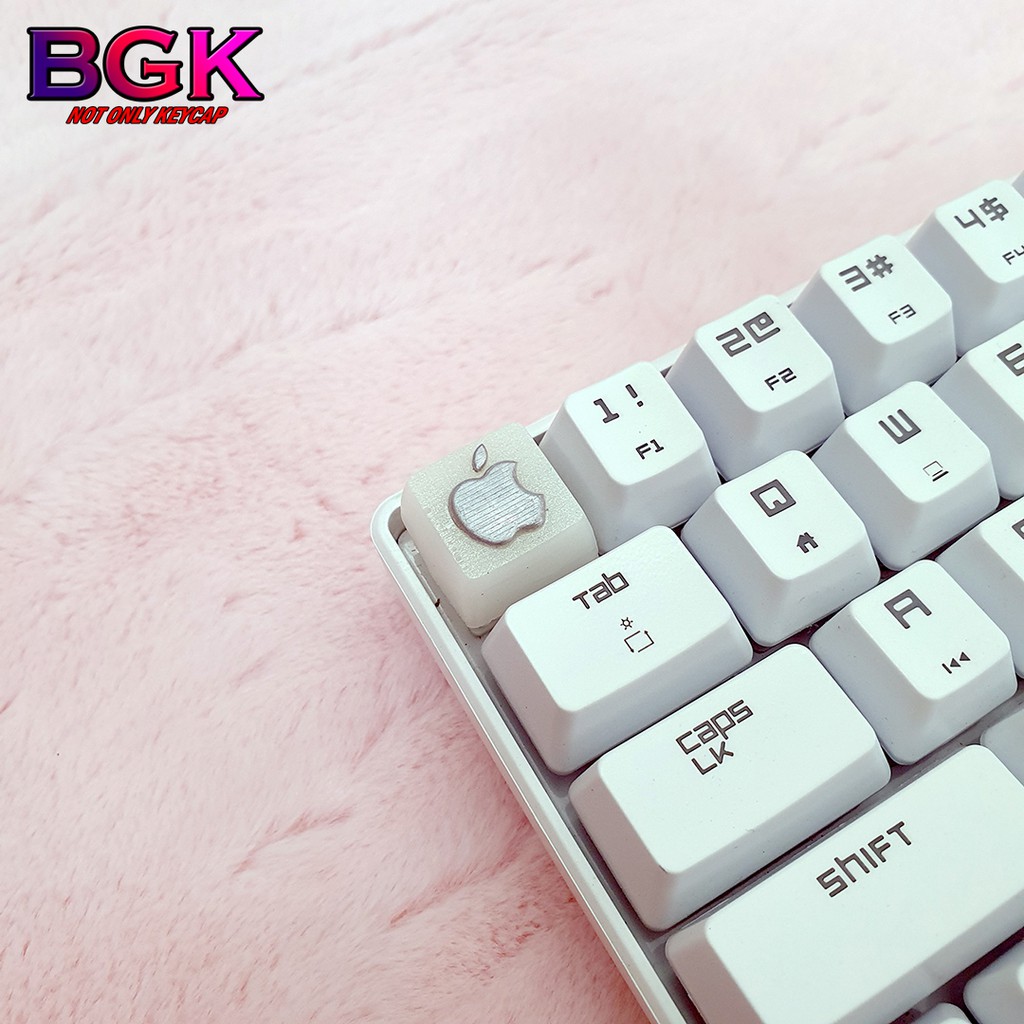 Keycap lẻ hình Logo Apple quả táo cắn dở  bằng Resin cực đẹp( Keycap Artisan )