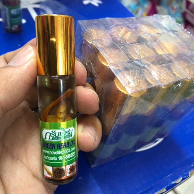 (mẫu mới) Dầu lăn thảo dược Ginseng Thái Lan 8ml