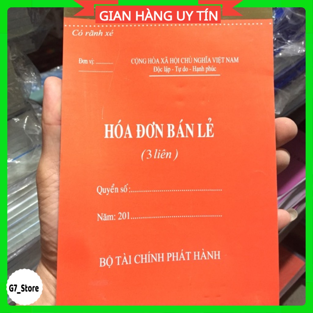 (SALE) Hoá đơn bán lẻ A4/A5 dày 100trang(1lien/2lien/3lien)