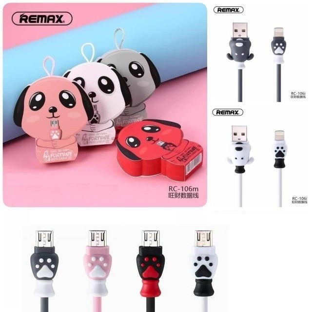 Cáp Sạc Cún Con Remax Rc-106M - Micro Usb - Sạc Truyền Dữ Liệu Nhanh - Thế Giới Phụ Kiện Số - TT Shop