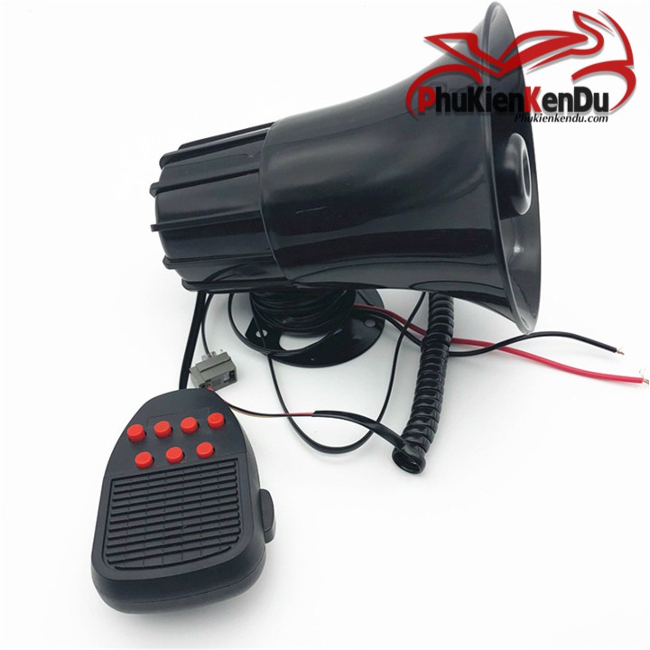Còi hú cảnh báo 7 chế độ âm thanh chuẩn có mic, 12V