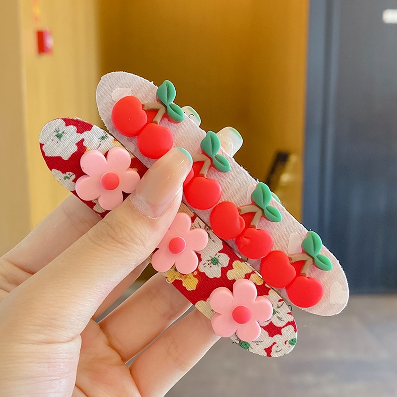 Kẹp Tóc Khóa Dán Họa Tiết Hoạt Hình Dễ Thương Cho Bé Gái