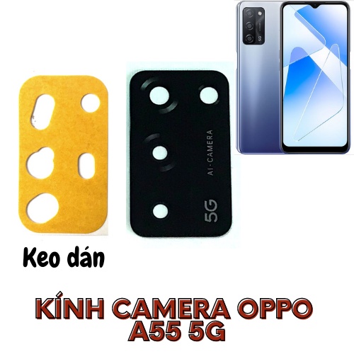 Mặt kính camera oppo a55 5g có sẵn keo dán